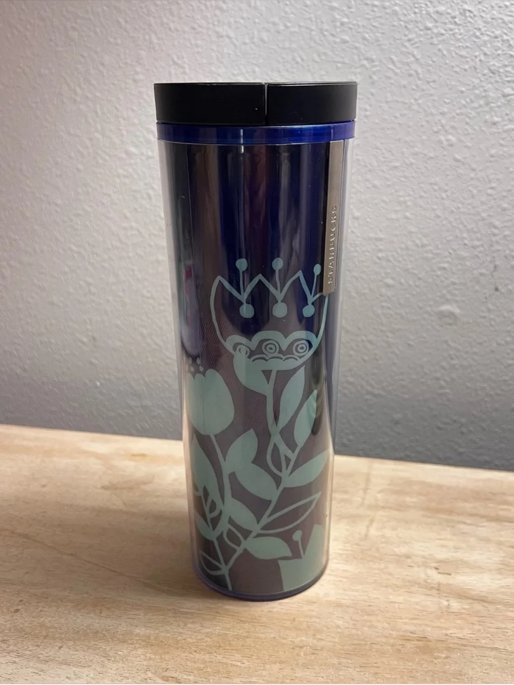 Starbucks Blue Poppy Flower Tumbler 2013 Grande 16 oz